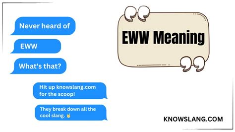 meaning ew|EWW .